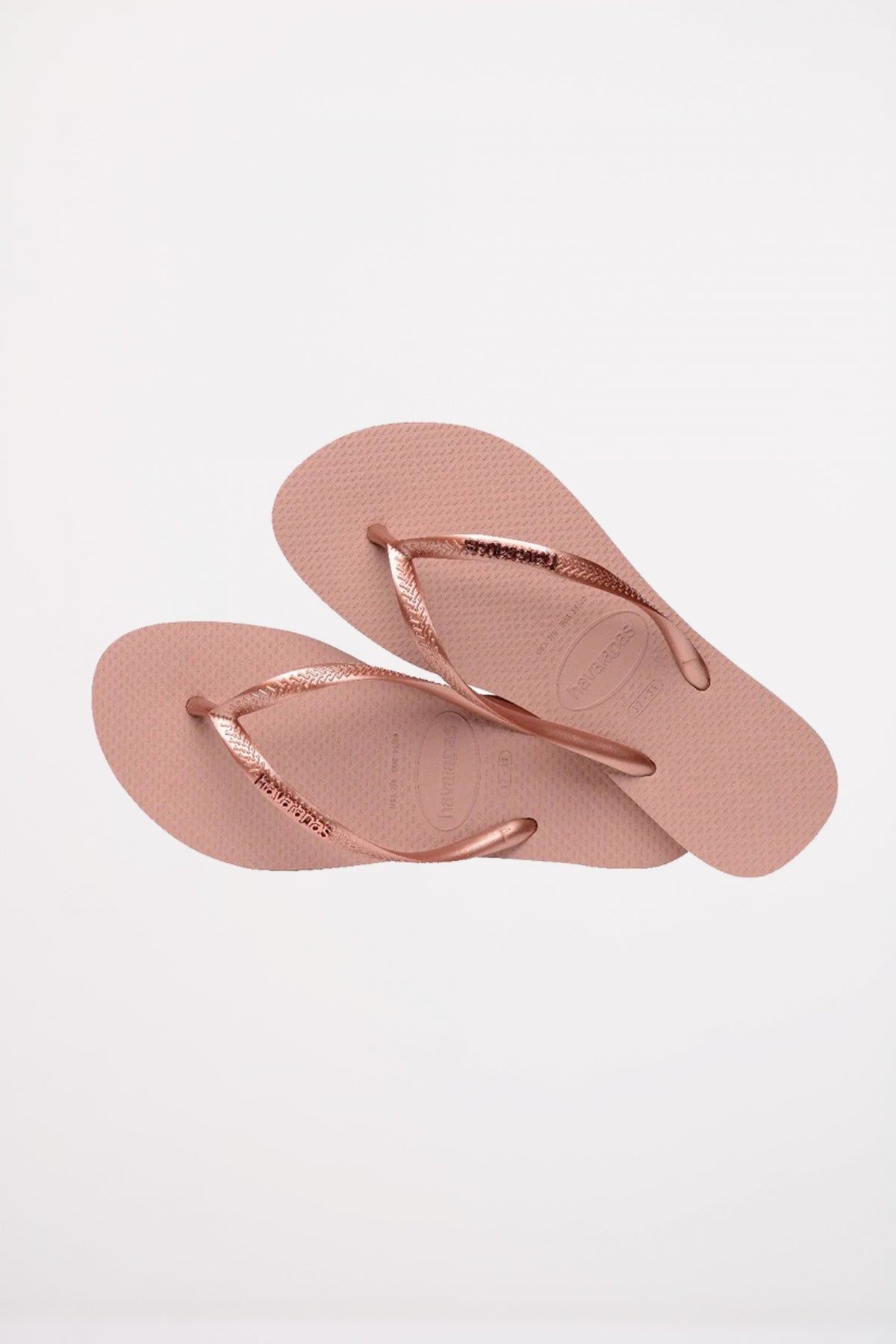 HAVAIANAS SLIM LOGO METALLIC en color ROSA  (4)