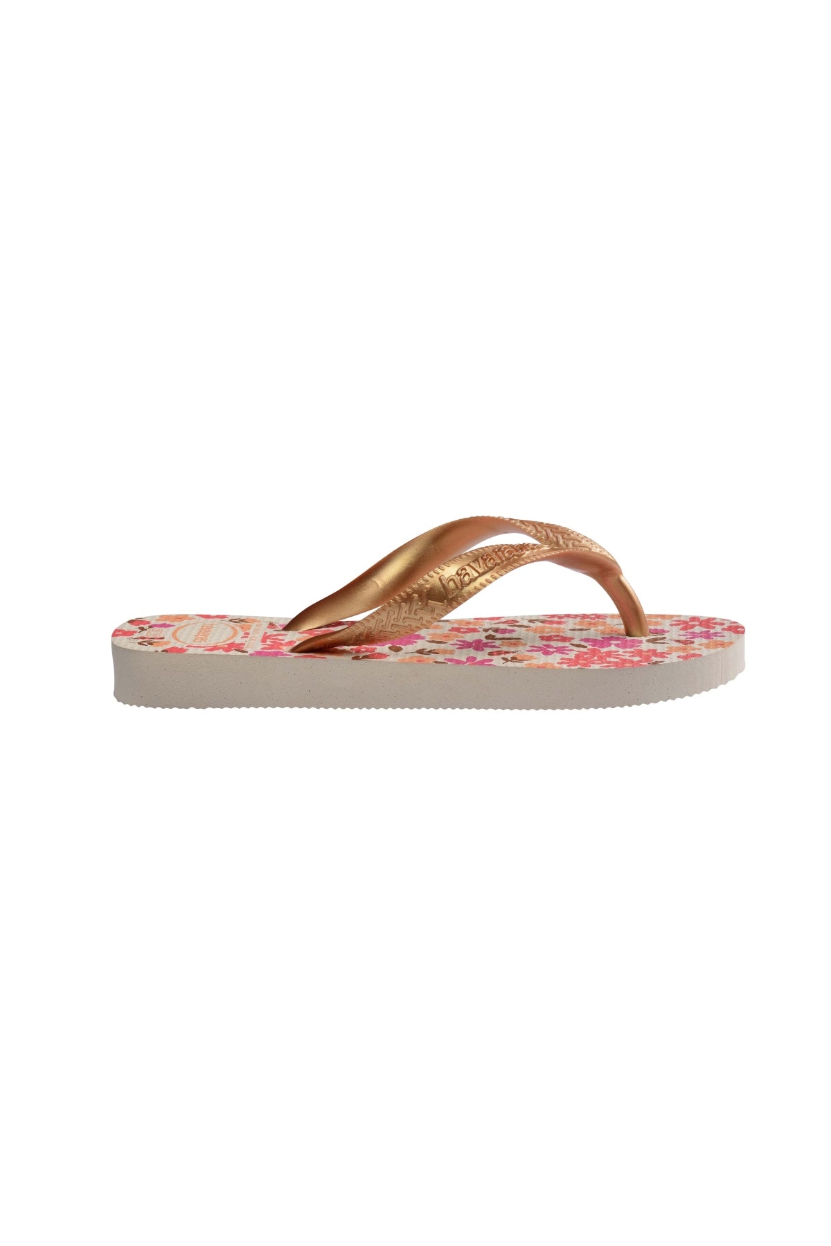 HAVAIANAS KIDS FLORES en color ORO (2)