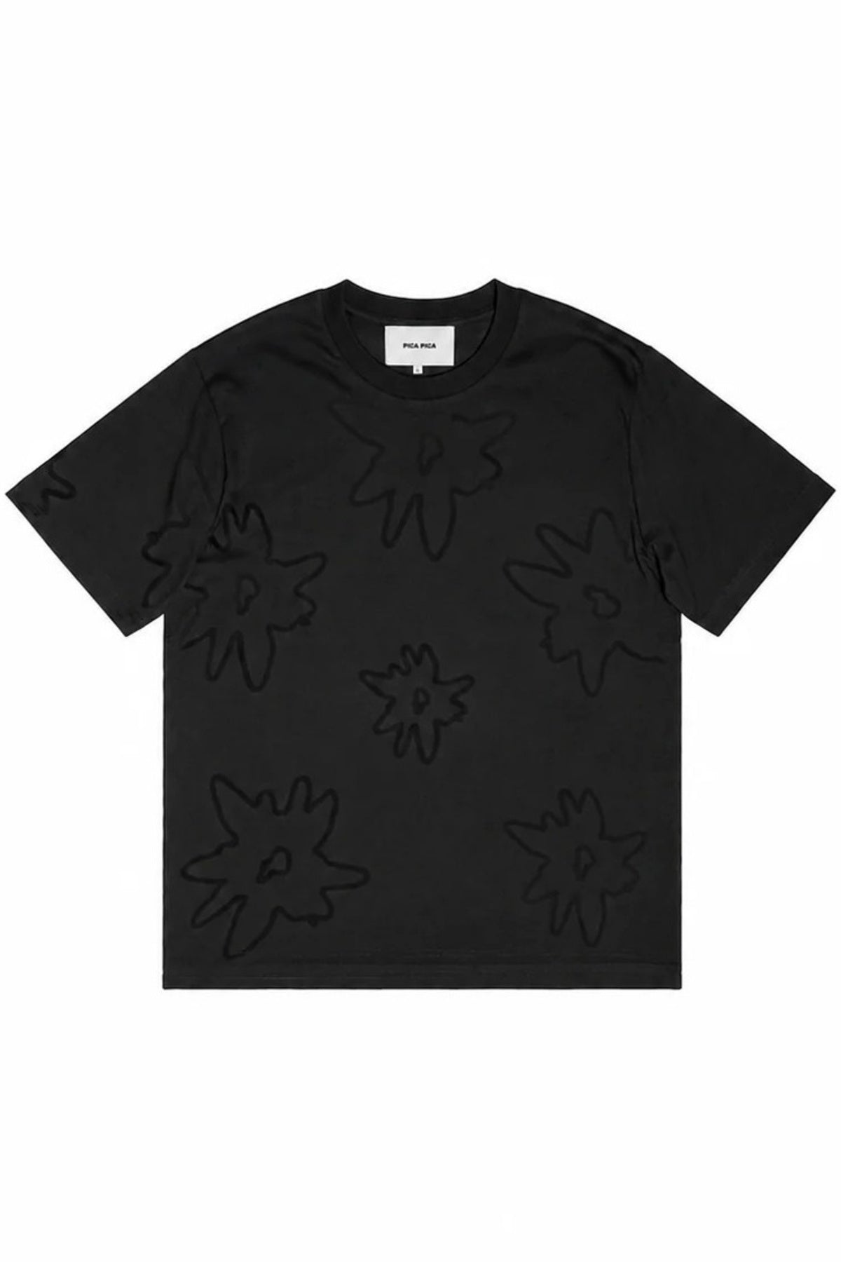 PICA PICA EDELWEISS FLOWER AOP en color NEGRO (1)