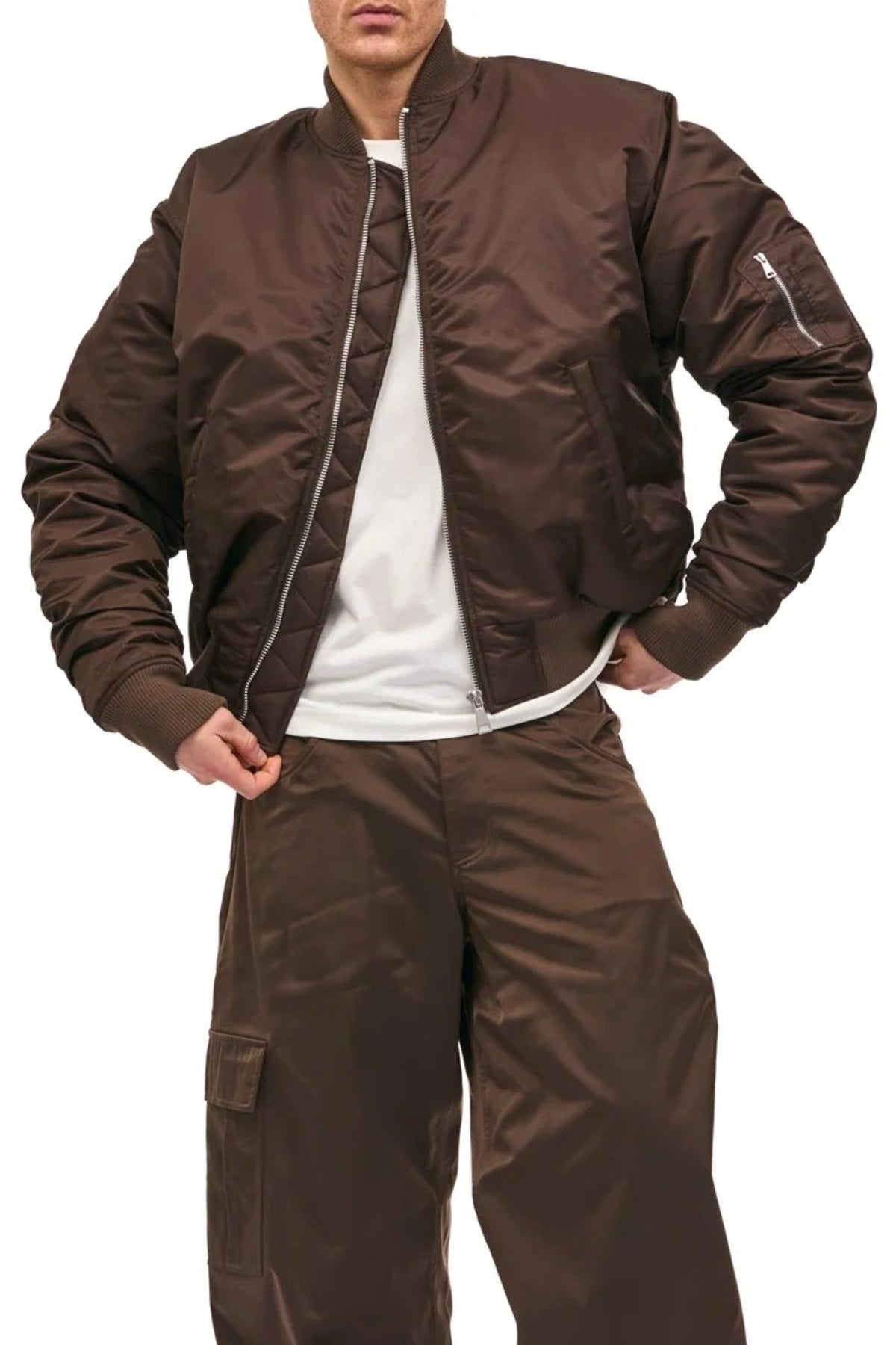 PICA PICA PAU BOMBER JACKET en color MARRON (1)