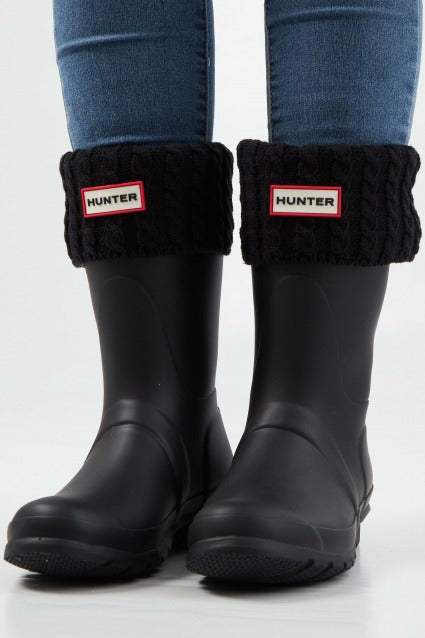 HUNTER SOCK SHORT MINI CABLE SS en color NEGRO (2)