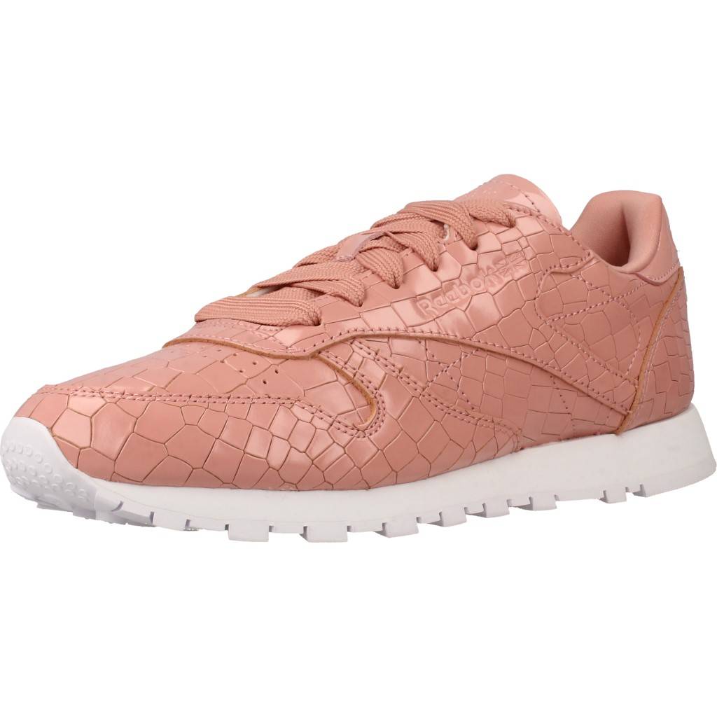 REEBOK CL LTHR CRACKLE en color ROSA (1)