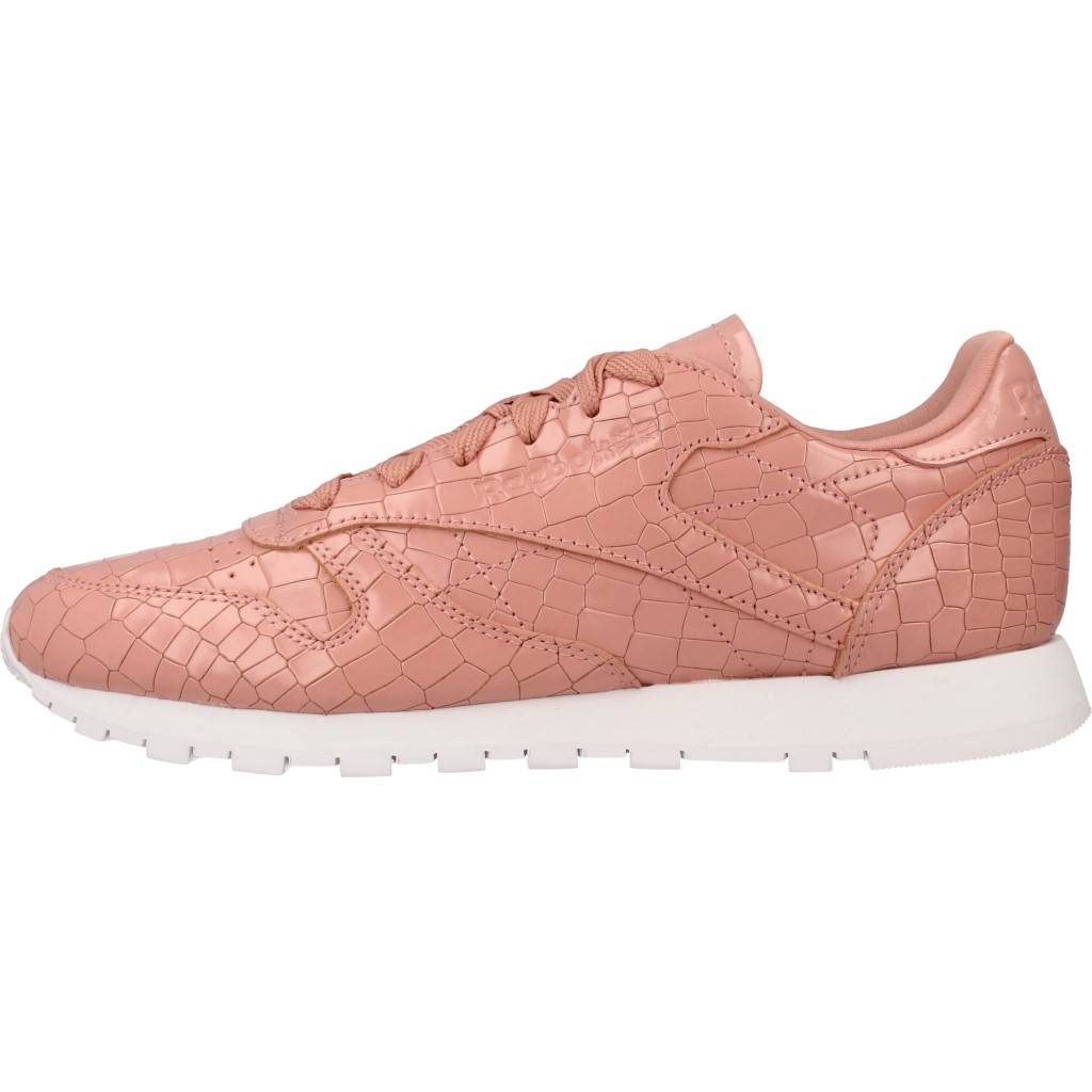 REEBOK CL LTHR CRACKLE en color ROSA (2)