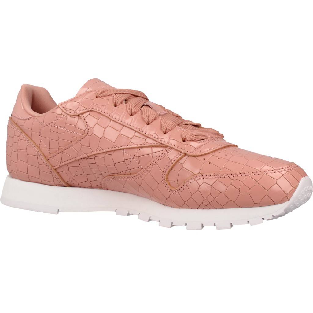 REEBOK CL LTHR CRACKLE en color ROSA (5)