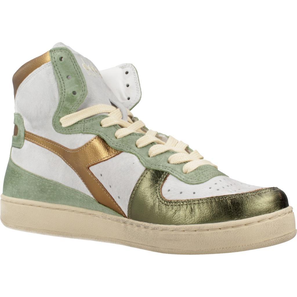 DIADORA HERITAGE ALTO BASKET USED en color VERDE (5)