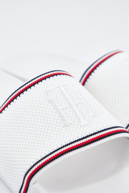 TOMMY HILFIGER KNITTED POOL SLIDE en color BLANCO (4)