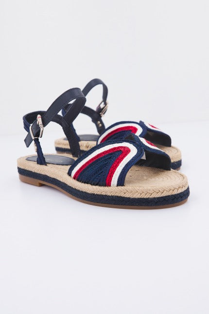 TOMMY HILFIGER ARTISANAL FLAT SANDAL en color AZUL (1)
