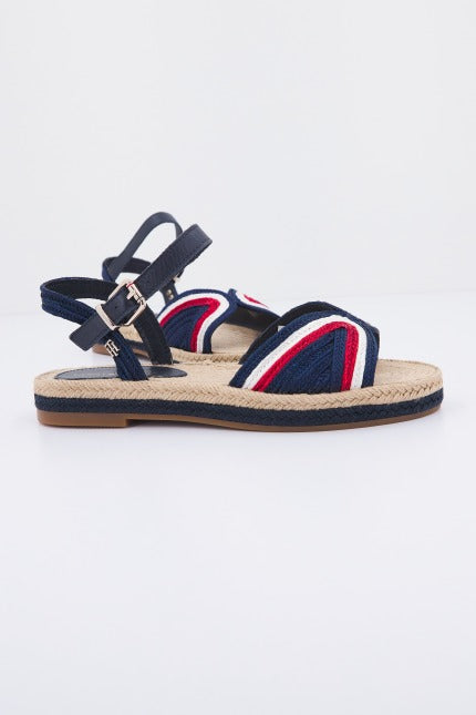 TOMMY HILFIGER ARTISANAL FLAT SANDAL en color AZUL (2)