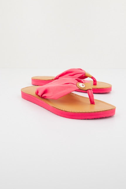 TOMMY HILFIGER LEATHER FOOTBED BEACH SA en color ROSA (1)