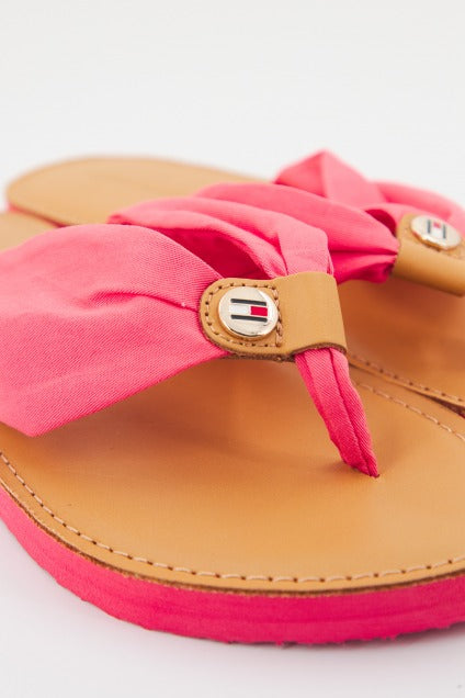 TOMMY HILFIGER LEATHER FOOTBED BEACH SA en color ROSA (4)