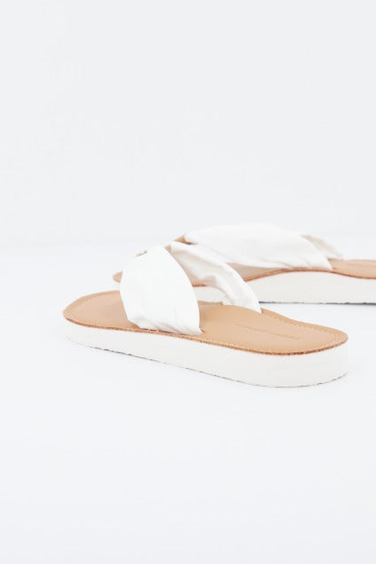 TOMMY HILFIGER LEATHER FOOTBED BEACH SA en color BLANCO (3)