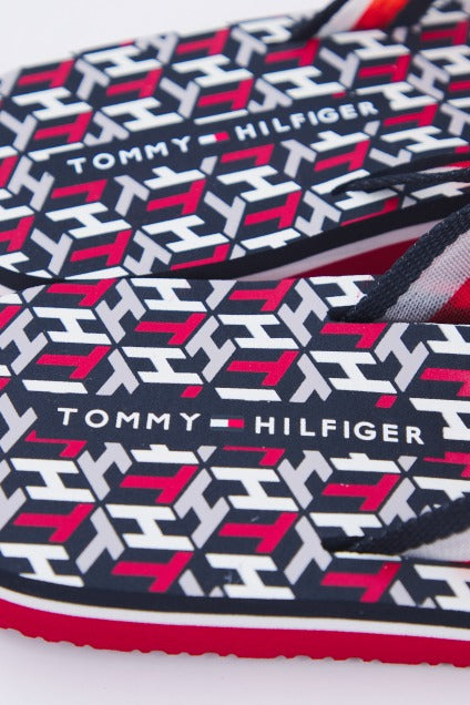 TOMMY HILFIGER TH MONOGRAM FLAT BEACH S en color AZUL (4)