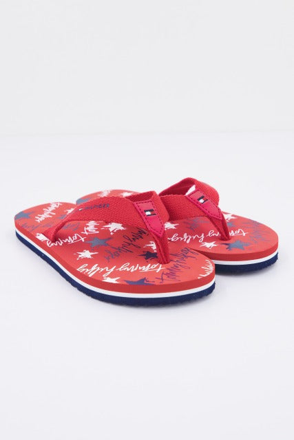 TOMMY HILFIGER STARS PRINT FLIP FLOP en color ROJO (2)