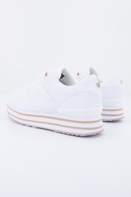 TOMMY HILFIGER FLATFORM SNEAKE en color BLANCO (2)