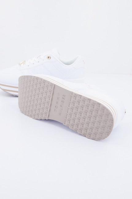 TOMMY HILFIGER FLATFORM SNEAKE en color BLANCO (4)