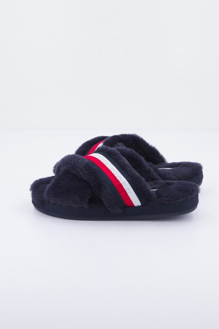 TOMMY HILFIGER FURRY HOME SLIPPER en color AZUL (2)