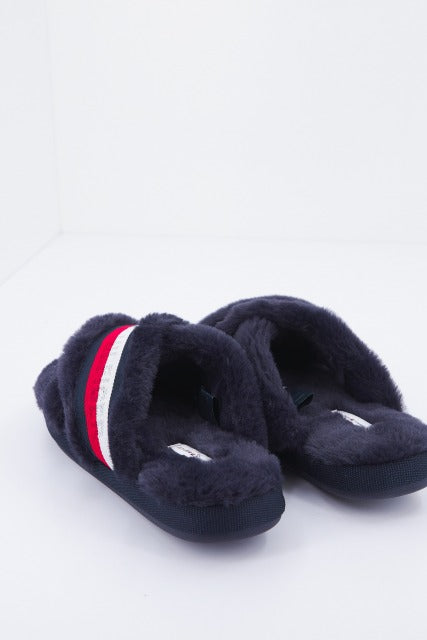 TOMMY HILFIGER FURRY HOME SLIPPER en color AZUL (3)