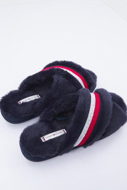 TOMMY HILFIGER FURRY HOME SLIPPER en color AZUL (4)