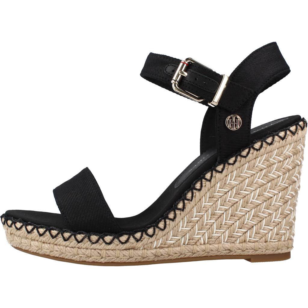 TOMMY HILFIGER SHINY TOUCHES HIGH WEDGE en color NEGRO (2)