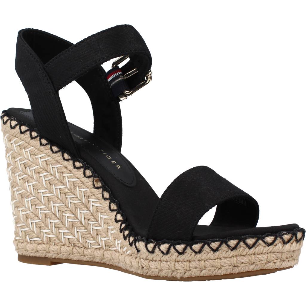 TOMMY HILFIGER SHINY TOUCHES HIGH WEDGE en color NEGRO (5)