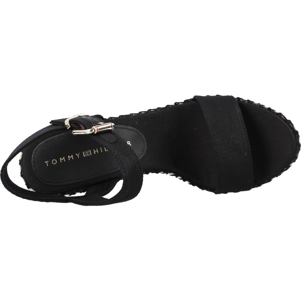 TOMMY HILFIGER SHINY TOUCHES HIGH WEDGE en color NEGRO (7)