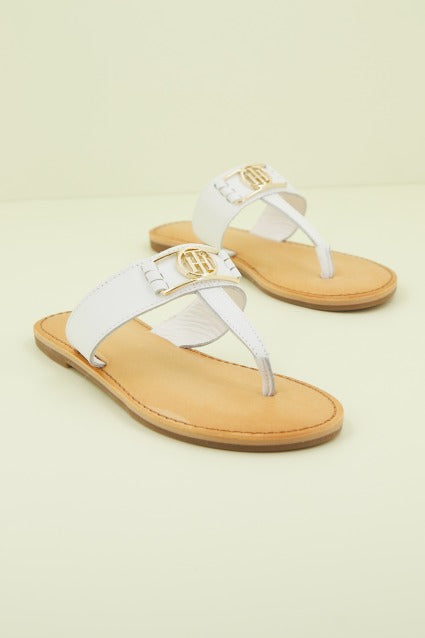 TOMMY HILFIGER TH HARDWARE FLAT LEATHER en color BLANCO (1)