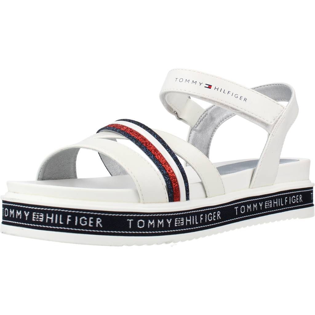 TOMMY HILFIGER SANDALO TIRA ADHESIVA en color BLANCO (1)