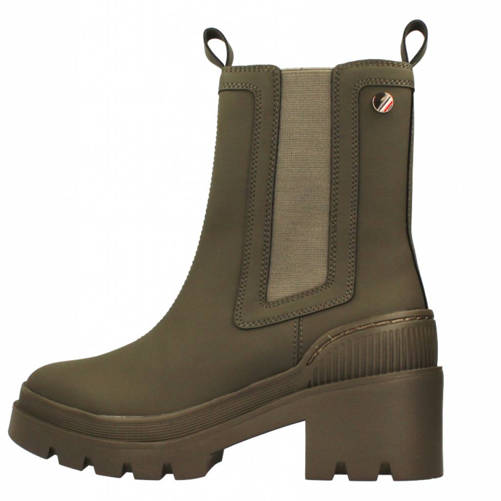 TOMMY HILFIGER HEELED CHELSEY BOOT BIO en color VERDE (2)