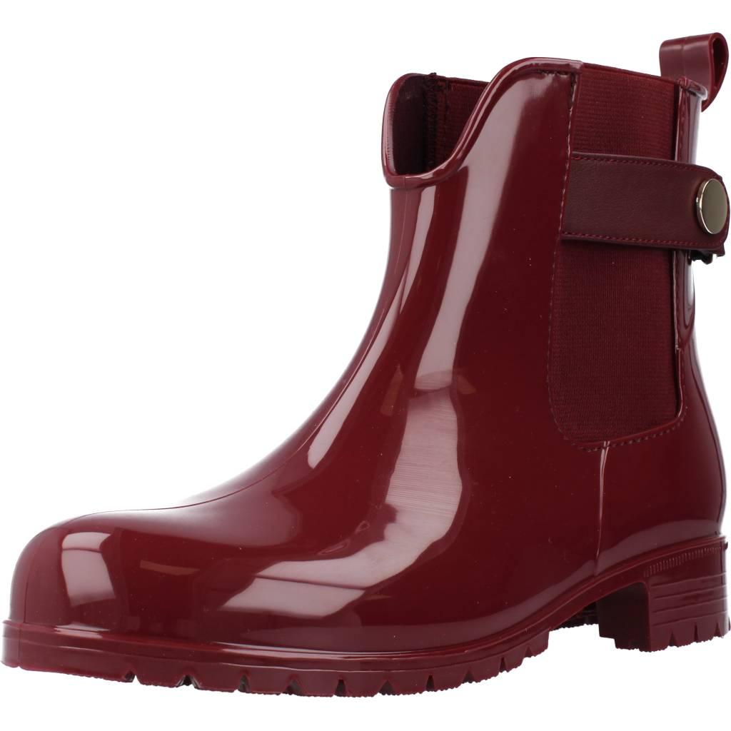 TOMMY HILFIGER ANKLE RAINBOOT WITH META en color BURDEOS (1)