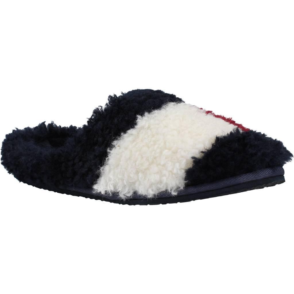TOMMY HILFIGER TH HOME SLIPPER SHERPA F en color AZUL (5)
