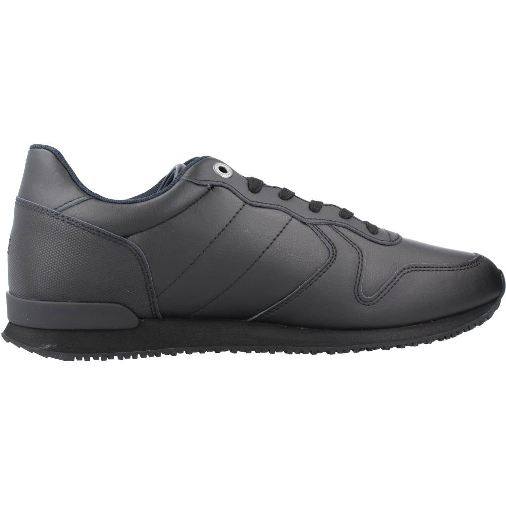 TOMMY HILFIGER ICONIC RUNNER LEATHER en color NEGRO (4)