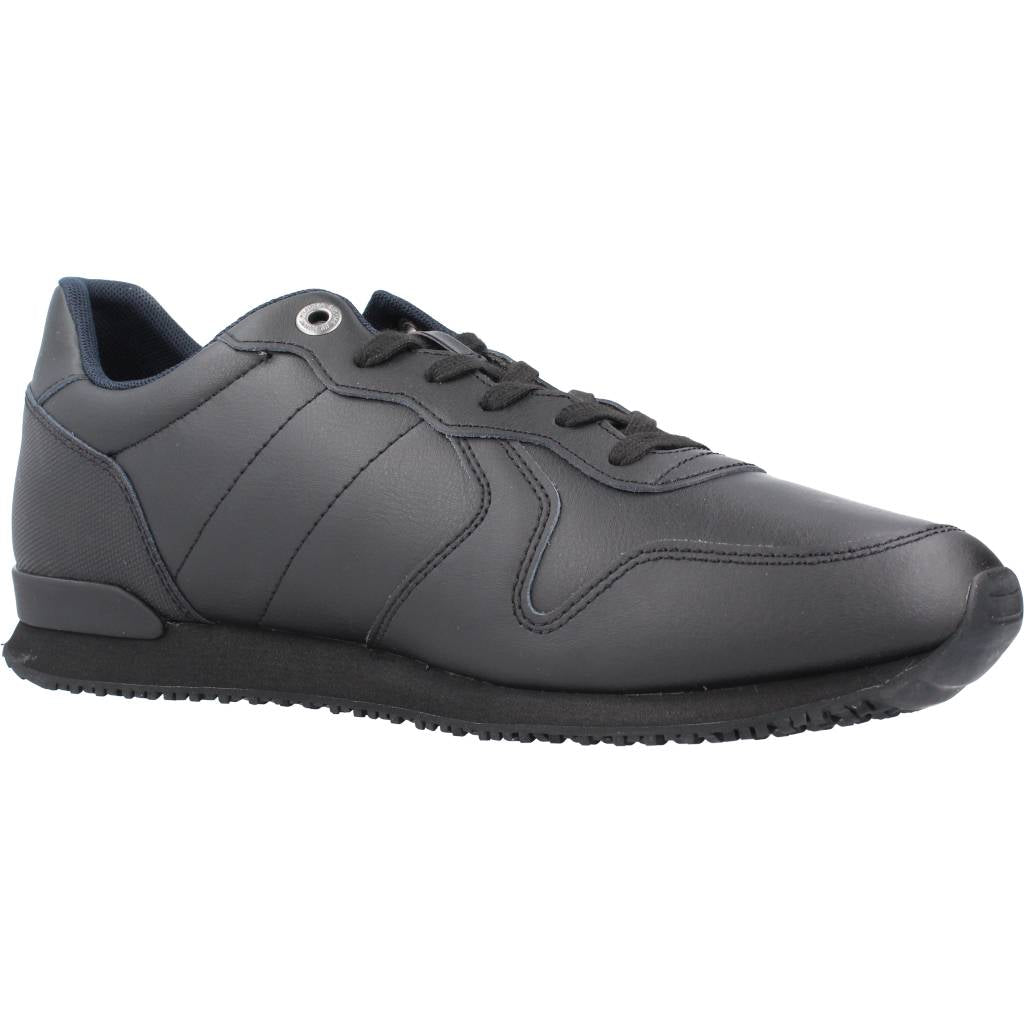TOMMY HILFIGER ICONIC RUNNER LEATHER en color NEGRO (5)