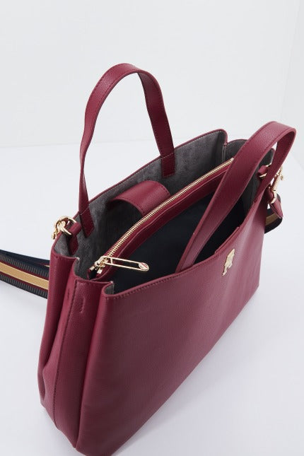 TOMMY HILFIGER LIFE SATCHEL en color BURDEOS (4)