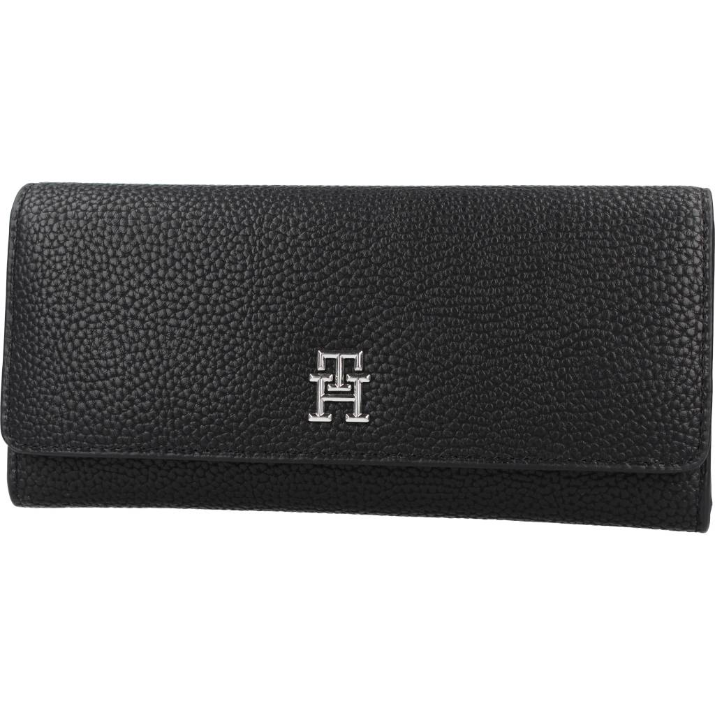 TOMMY HILFIGER TH EMBLEM LARGE FLAP WAL en color NEGRO (2)