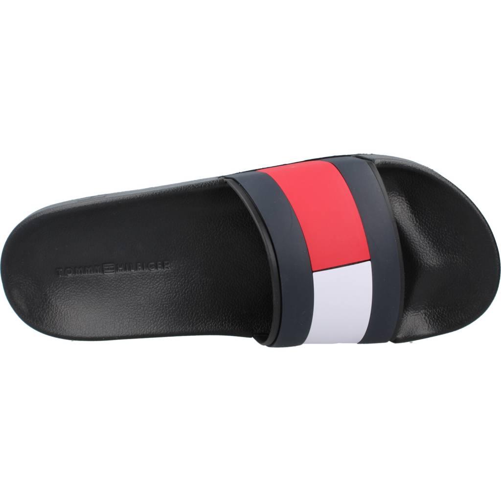 TOMMY HILFIGER RUBBER TH FLAG POOL SLID en color NEGRO (7)