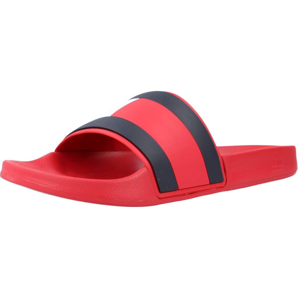 TOMMY HILFIGER RUBBER TH FLAG POOL SLID en color ROJO (1)