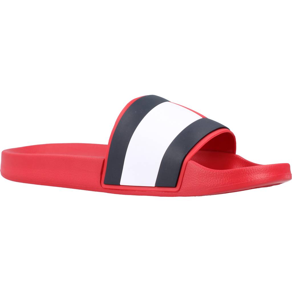 TOMMY HILFIGER RUBBER TH FLAG POOL SLID en color ROJO (5)