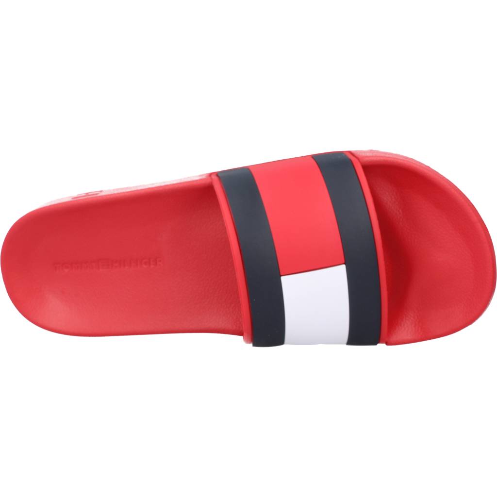 TOMMY HILFIGER RUBBER TH FLAG POOL SLID en color ROJO (7)