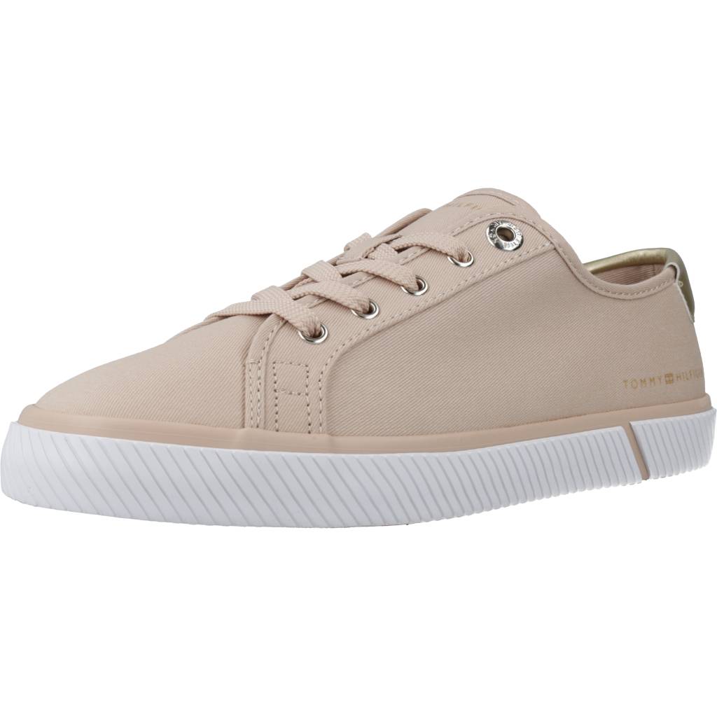TOMMY HILFIGER LACE UP VULC en color NUDE (1)