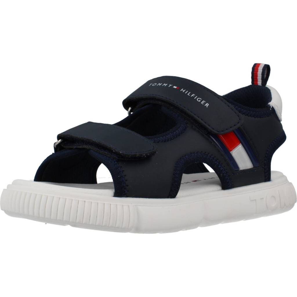 TOMMY HILFIGER TIRA ADHESIVA SANDAL en color AZUL (1)