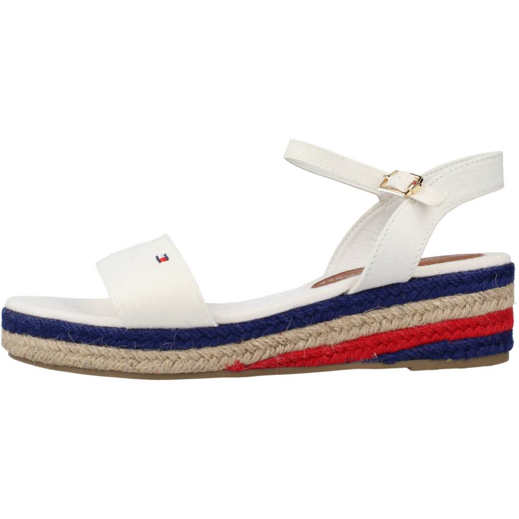 TOMMY HILFIGER ROPE WEDGE SANDAL en color BLANCO (2)
