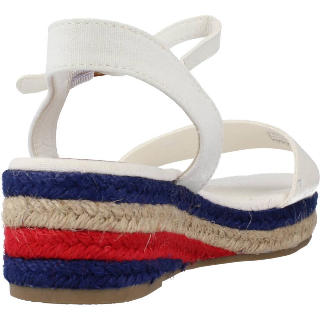 TOMMY HILFIGER ROPE WEDGE SANDAL en color BLANCO (3)