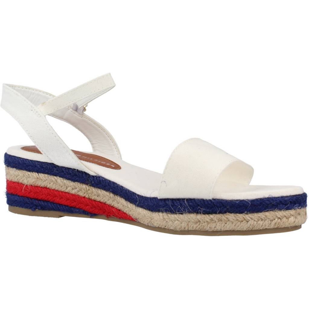 TOMMY HILFIGER ROPE WEDGE SANDAL en color BLANCO (5)