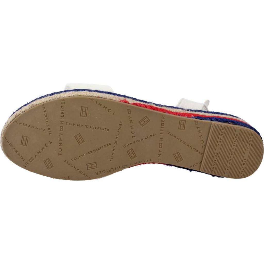 TOMMY HILFIGER ROPE WEDGE SANDAL en color BLANCO (6)
