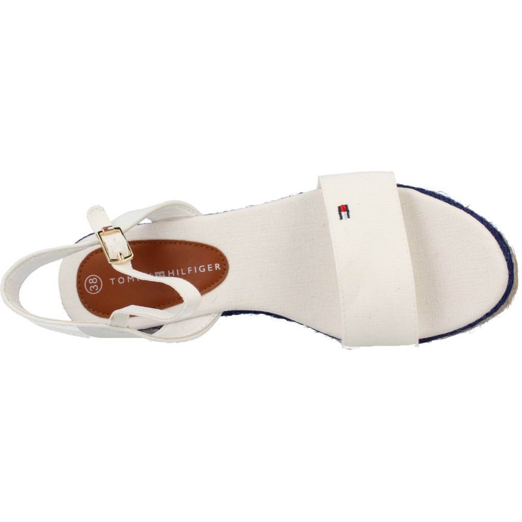 TOMMY HILFIGER ROPE WEDGE SANDAL en color BLANCO (7)