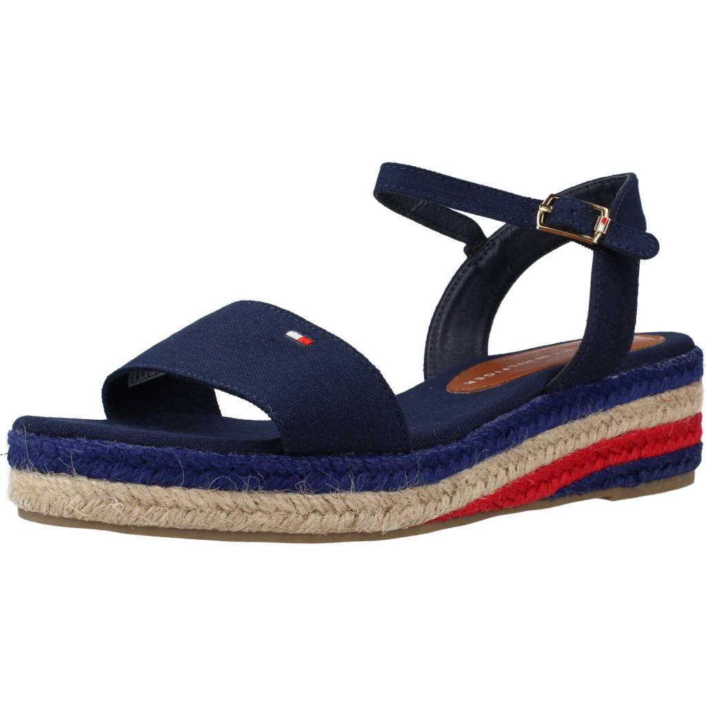 TOMMY HILFIGER ROPE WEDGE SANDAL en color AZUL (1)