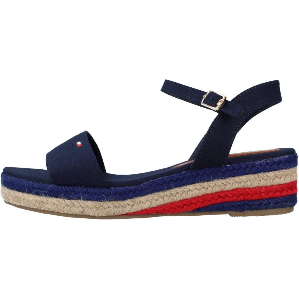 TOMMY HILFIGER ROPE WEDGE SANDAL en color AZUL (2)
