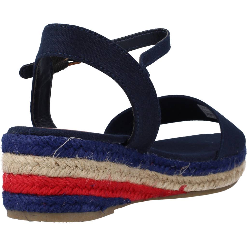 TOMMY HILFIGER ROPE WEDGE SANDAL en color AZUL (3)