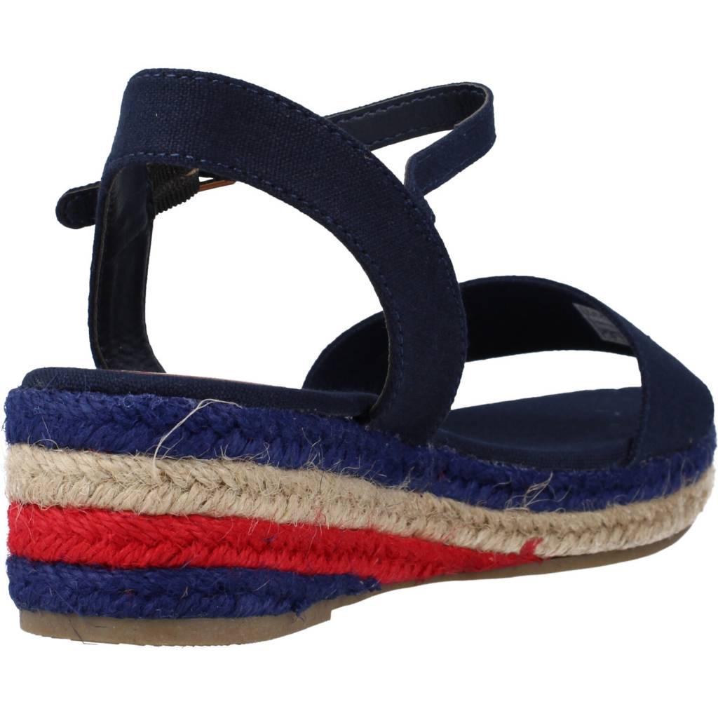 TOMMY HILFIGER ROPE WEDGE SANDAL en color AZUL (3)