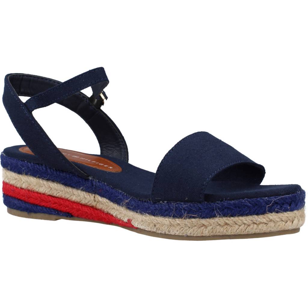 TOMMY HILFIGER ROPE WEDGE SANDAL en color AZUL (5)